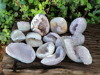 Polished Agate Amethyst Geodes x 12 From Maintirano, Madagascar - Toprock Gemstones and Minerals 