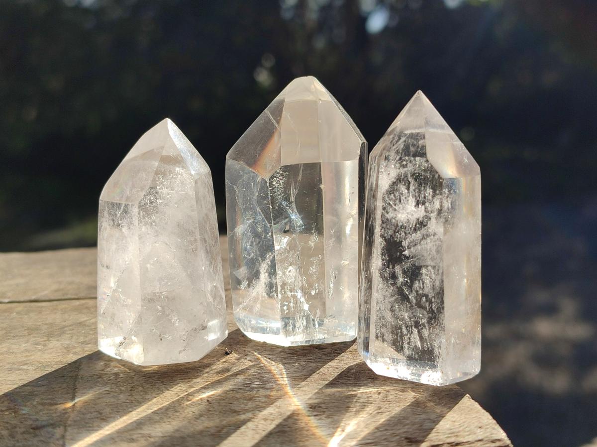 Polished Clear Quartz Crystals x 35 From Madagascar - Toprock Gemstones and Minerals 