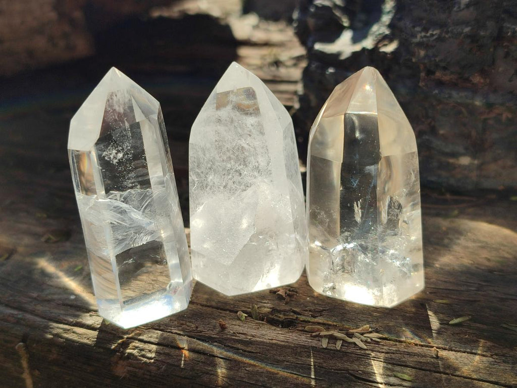 Polished Clear Quartz Crystals x 35 From Madagascar - Toprock Gemstones and Minerals 