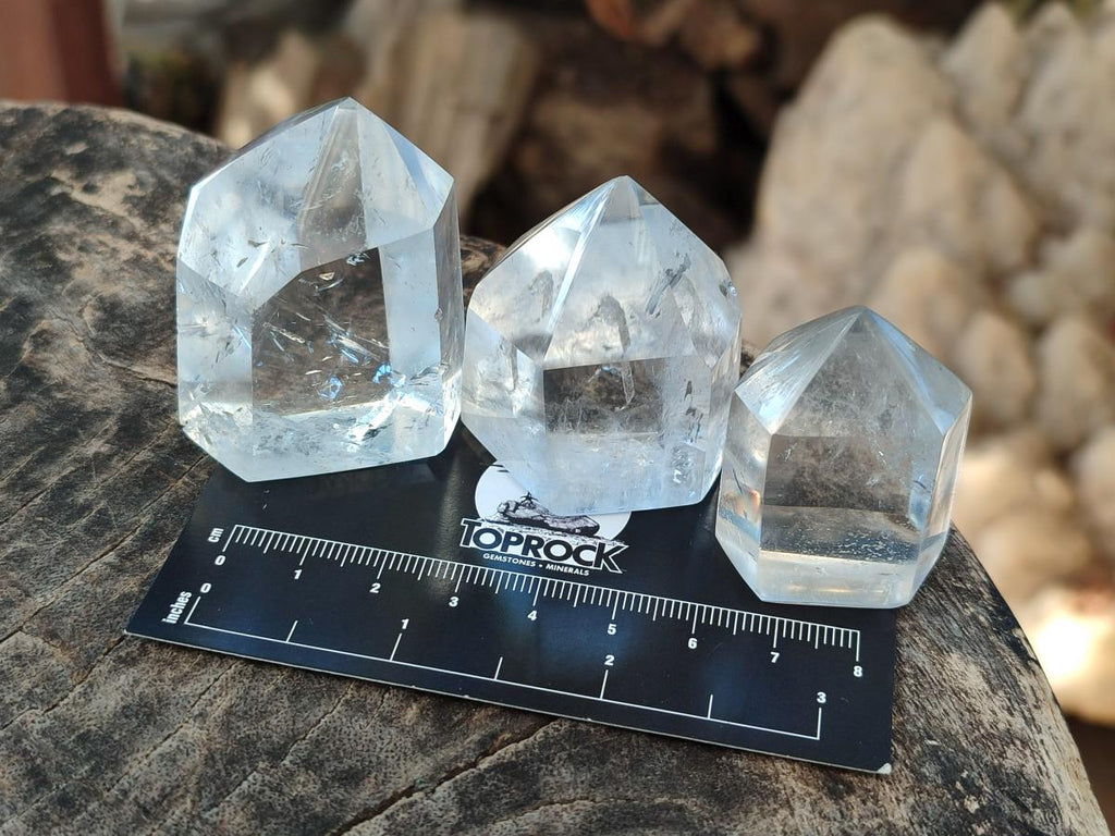 Polished Clear Quartz Crystals x 35 From Madagascar - Toprock Gemstones and Minerals 