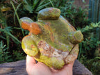 Hand Made Large Green Opal Turtule Carving x 1 From Betroka, Madagascar - Toprock Gemstones and Minerals 