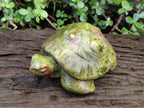 Hand Made Large Green Opal Turtule Carving x 1 From Betroka, Madagascar - Toprock Gemstones and Minerals 