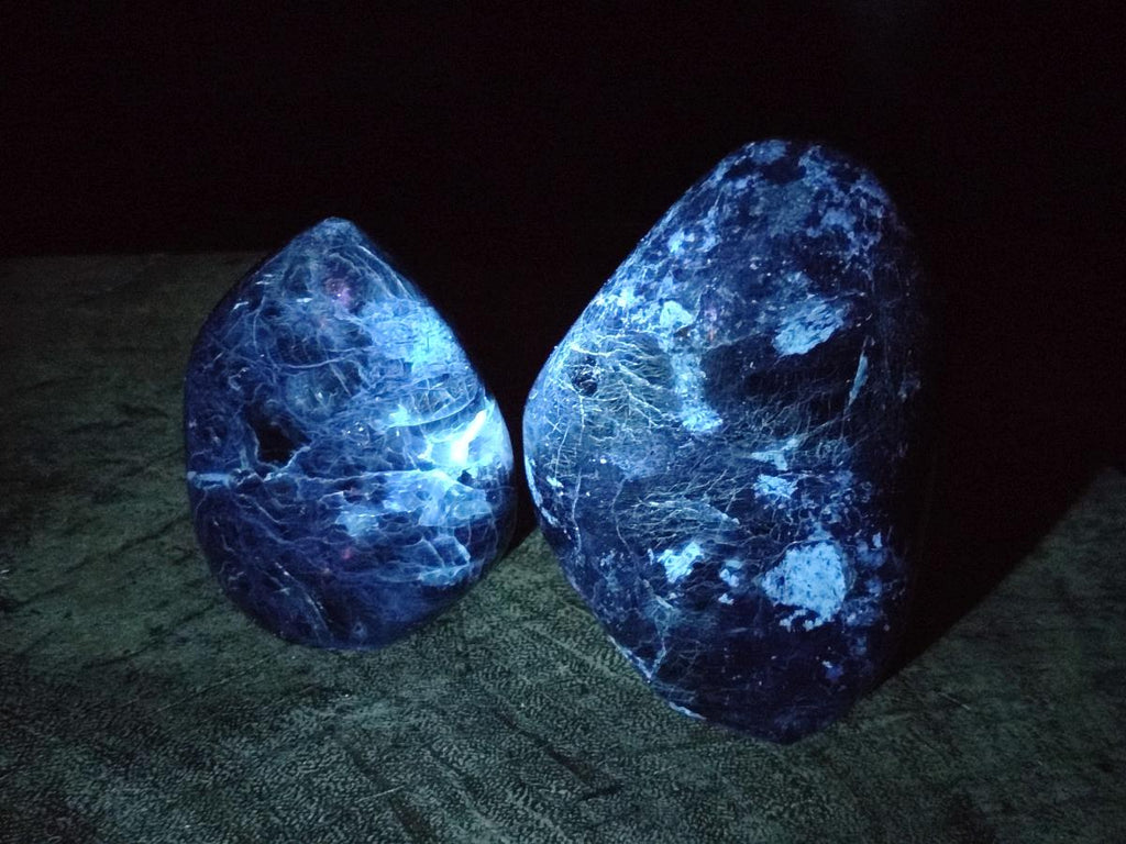 Polished Dumortierite Standing Display Pieces x 6 From Madagascar - Toprock Gemstones and Minerals 