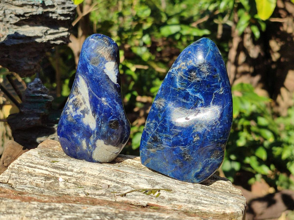Polished Dumortierite Standing Display Pieces x 6 From Madagascar - Toprock Gemstones and Minerals 