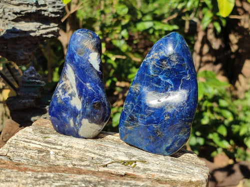 Polished Dumortierite Standing Display Pieces x 6 From Madagascar - Toprock Gemstones and Minerals 