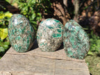 Polished Emerald Mica 'Mutokolite' Standing Display Pieces x 3 From Mutoko, Zimbabwe - Toprock Gemstones and Minerals 