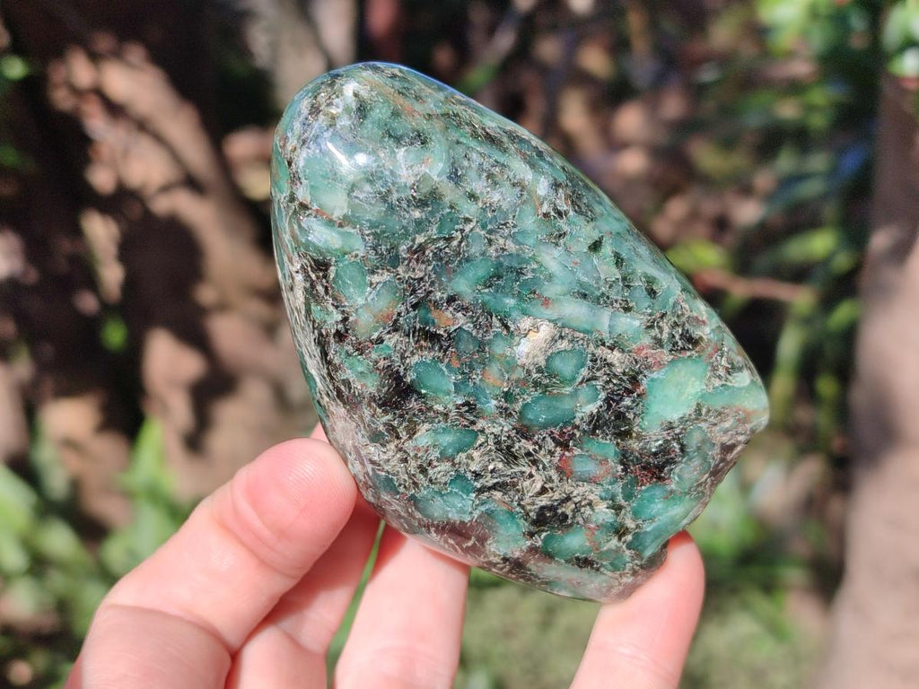 Polished Emerald Mica 'Mutokolite' Standing Display Pieces x 3 From Mutoko, Zimbabwe - Toprock Gemstones and Minerals 