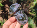 Polished Gabbro 'Merlinite' Mushrooms x 6 From Ambatofinandrahana, Madagascar - Toprock Gemstones and Minerals 
