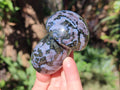 Polished Gabbro 'Merlinite' Mushrooms x 6 From Ambatofinandrahana, Madagascar - Toprock Gemstones and Minerals 