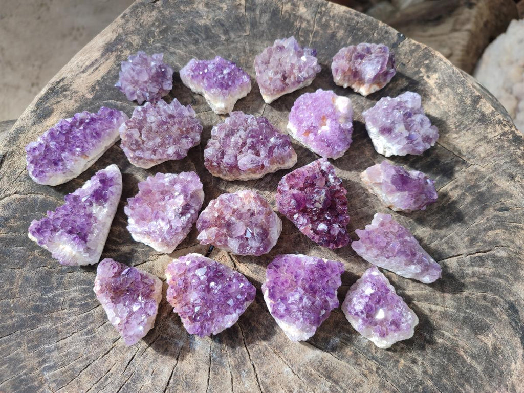 Natural Mini Amethyst Clusters x 35 From Madagascar - Toprock Gemstones and Minerals 