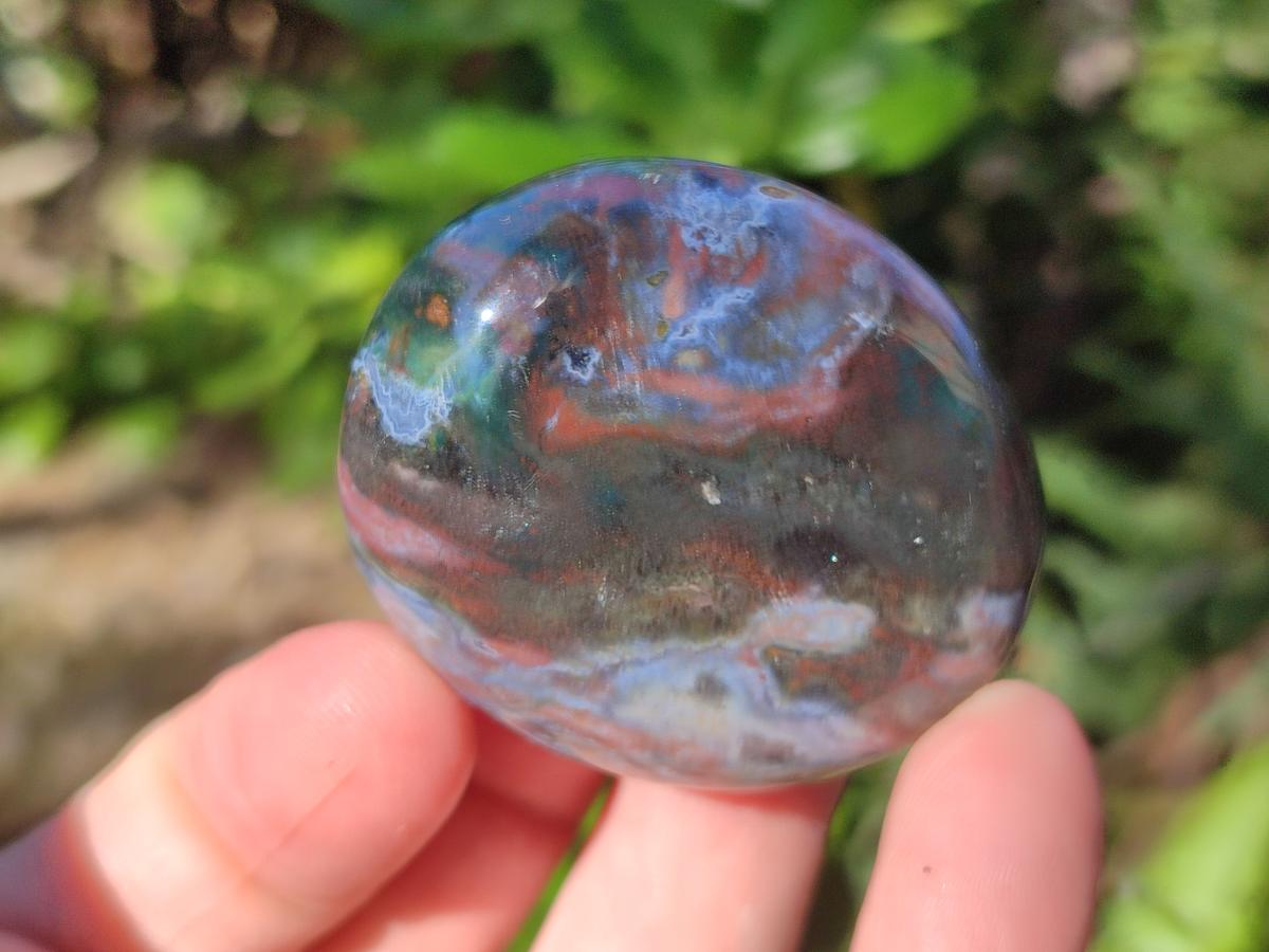 Polished Rare Ocean Jasper Galets x 24 From Northwest Coast, Madagascar - Toprock Gemstones and Minerals 