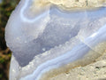 Polished Large Blue Lace Agate Standing Display Piece x 1 From Nsanje, Malawi - Toprock Gemstones and Minerals 