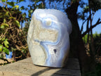 Polished Large Blue Lace Agate Standing Display Piece x 1 From Nsanje, Malawi - Toprock Gemstones and Minerals 