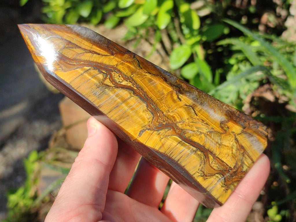 Polished Golden Tigers Eye Display Crystals x 4 From Prieska, South Africa - Toprock Gemstones and Minerals 