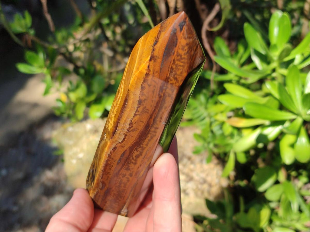 Polished Golden Tigers Eye Display Crystals x 4 From Prieska, South Africa - Toprock Gemstones and Minerals 