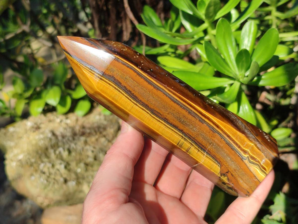 Polished Golden Tigers Eye Display Crystals x 4 From Prieska, South Africa - Toprock Gemstones and Minerals 