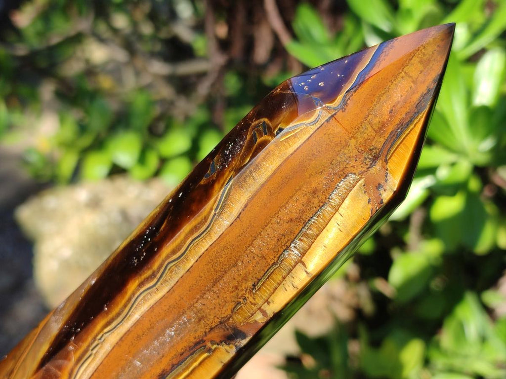 Polished Golden Tigers Eye Display Crystals x 4 From Prieska, South Africa - Toprock Gemstones and Minerals 