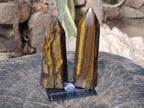 Polished Golden Tigers Eye Display Crystals x 4 From Prieska, South Africa - Toprock Gemstones and Minerals 