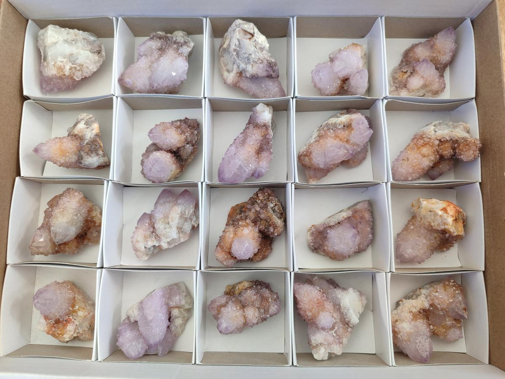 Natural Spirit Amethyst and Spirit Ametrine Clusters x 20 From Boekenhouthoek, South Africa - Toprock Gemstones and Minerals 