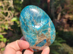 Polished Blue Apatite Standing Display Pieces x 4 From Betroka, Madagascar - Toprock Gemstones and Minerals 