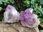 Natural Jacaranda Amethyst Clusters x 3 From Mumbwa, Zambia - Toprock Gemstones and Minerals 