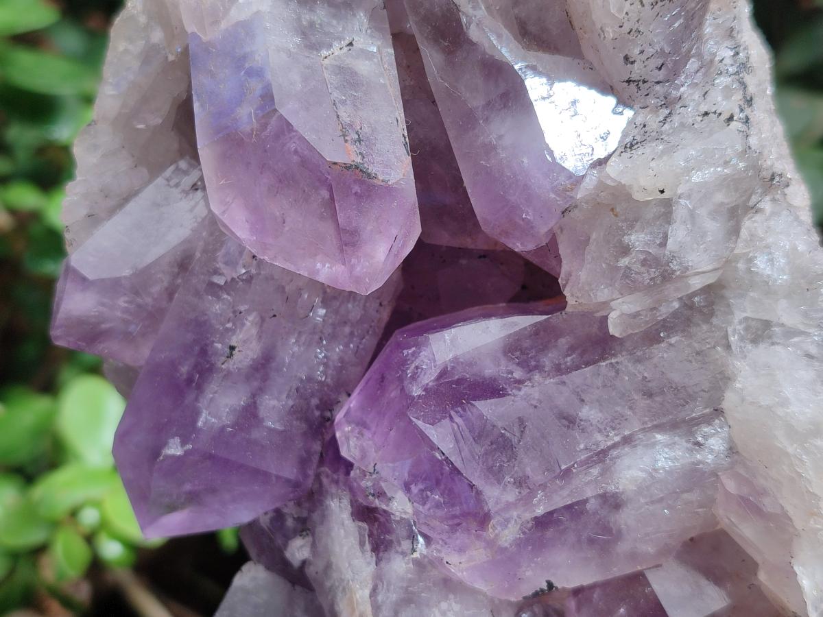 Natural Jacaranda Amethyst Clusters x 3 From Mumbwa, Zambia - Toprock Gemstones and Minerals 