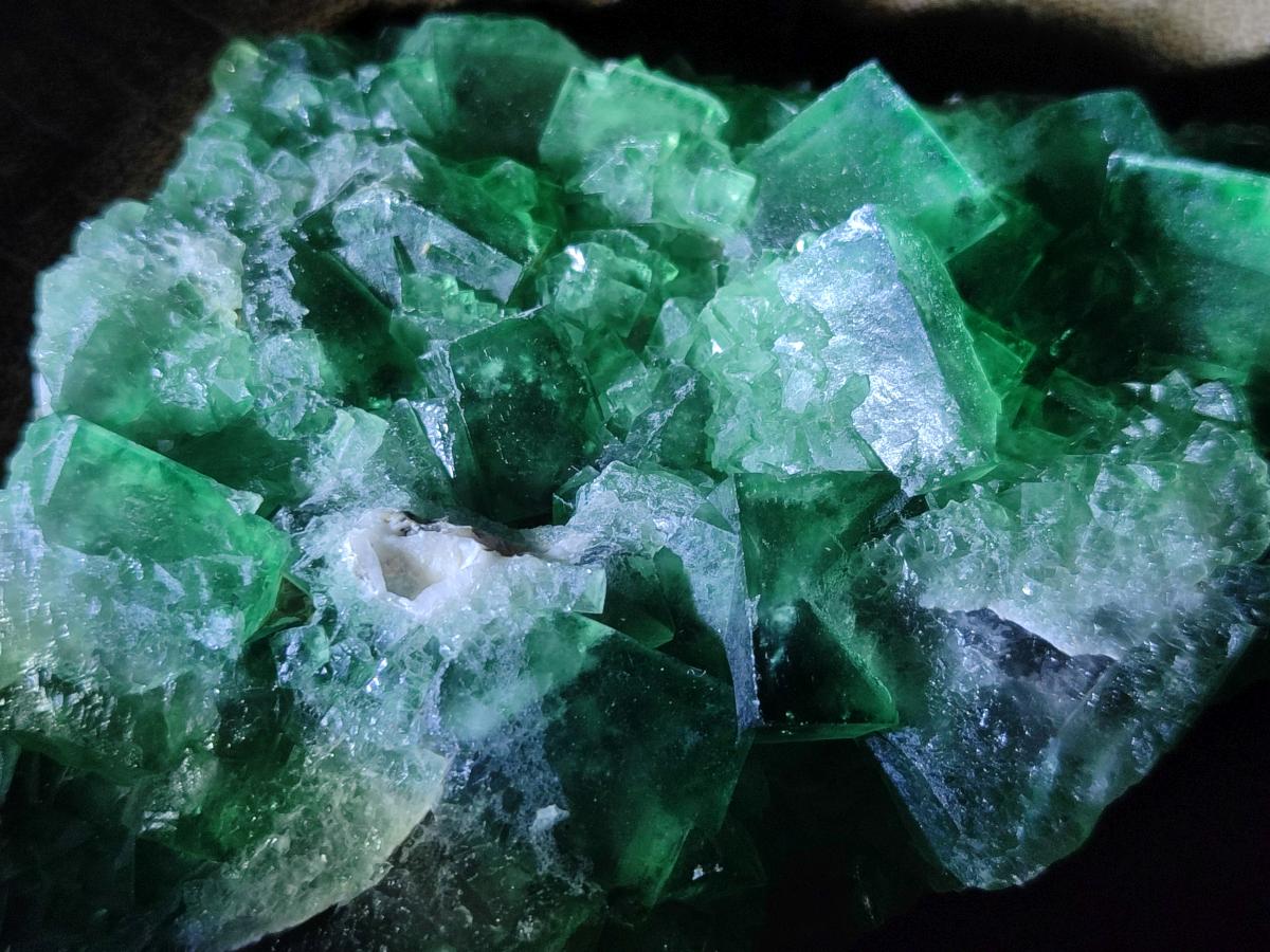 Natural Green Cubic Fluorite Specimens x 4 From Mandrosonoro, Madagascar - Toprock Gemstones and Minerals 