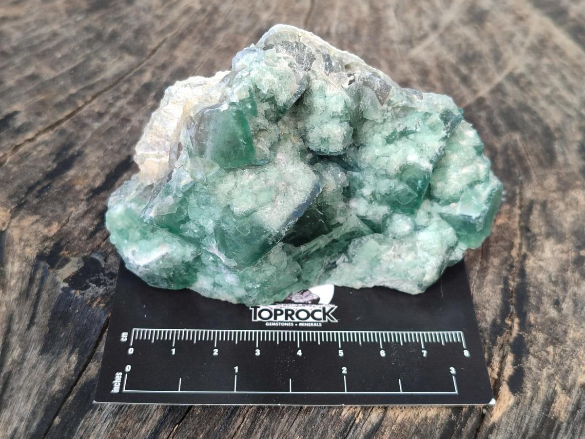 Natural Green Cubic Fluorite Specimens x 4 From Mandrosonoro, Madagascar - Toprock Gemstones and Minerals 