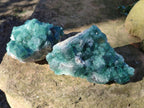 Natural Green Cubic Fluorite Specimens x 4 From Mandrosonoro, Madagascar - Toprock Gemstones and Minerals 