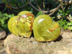 Polished Green Opal Hearts x 12 From Betroka, Madagascar - Toprock Gemstones and Minerals 