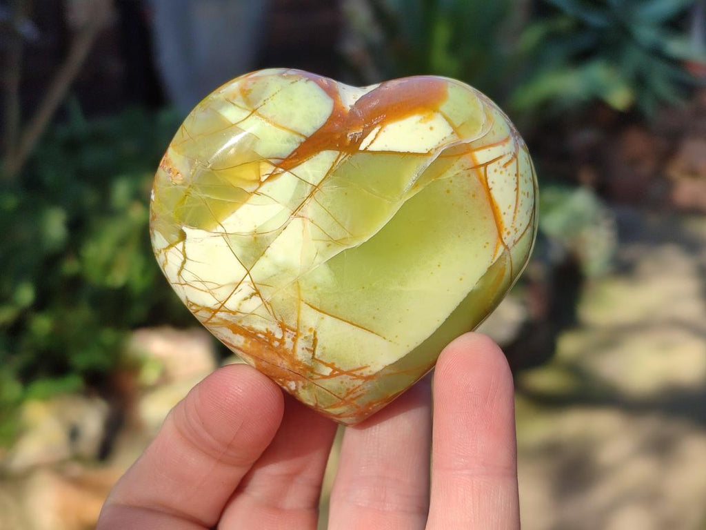 Polished Green Opal Hearts x 12 From Betroka, Madagascar - Toprock Gemstones and Minerals 