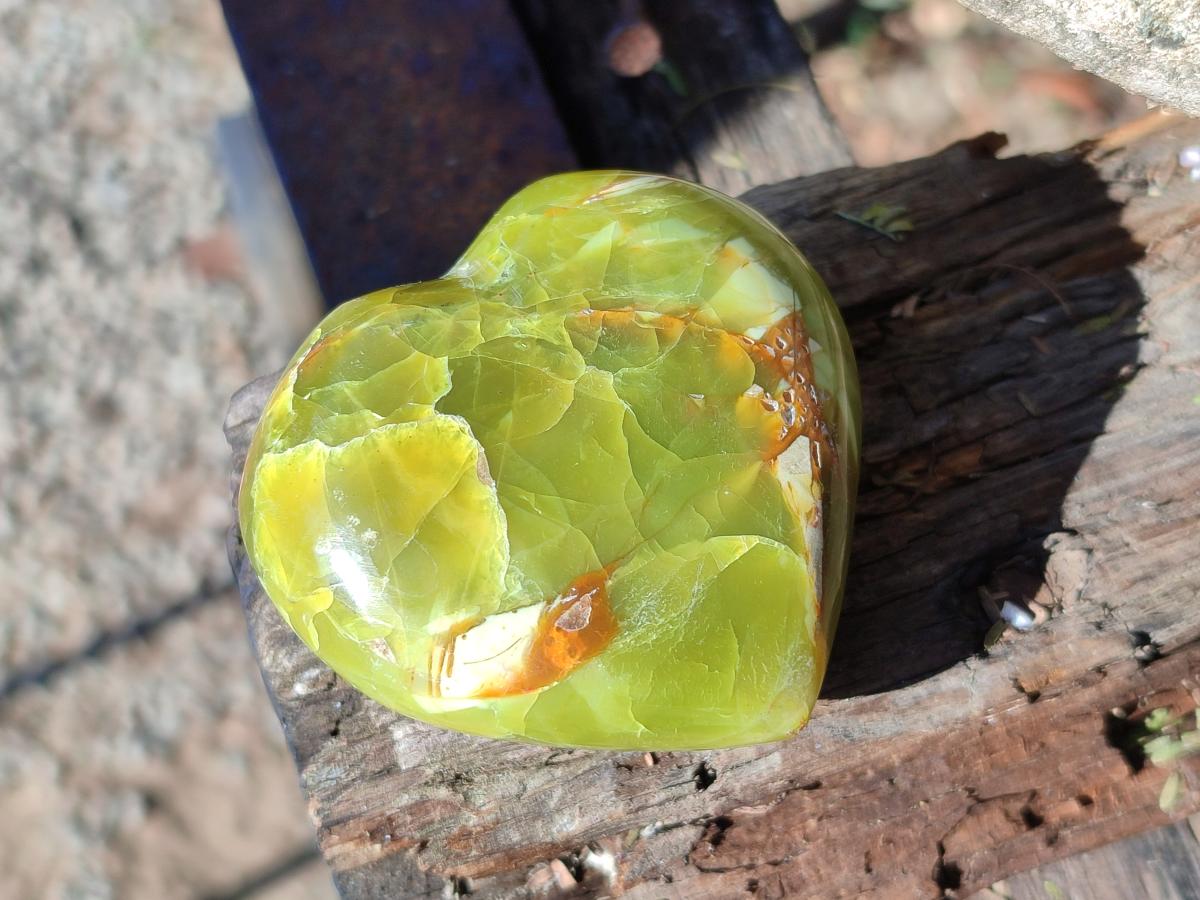Polished Green Opal Hearts x 12 From Betroka, Madagascar - Toprock Gemstones and Minerals 