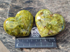 Polished Green Opal Hearts x 12 From Betroka, Madagascar - Toprock Gemstones and Minerals 