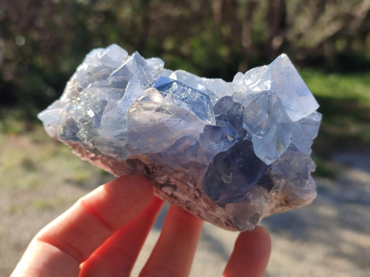Natural Blue Celestite Specimens x 17 From Sakoany, Madagascar - Toprock Gemstones and Minerals 