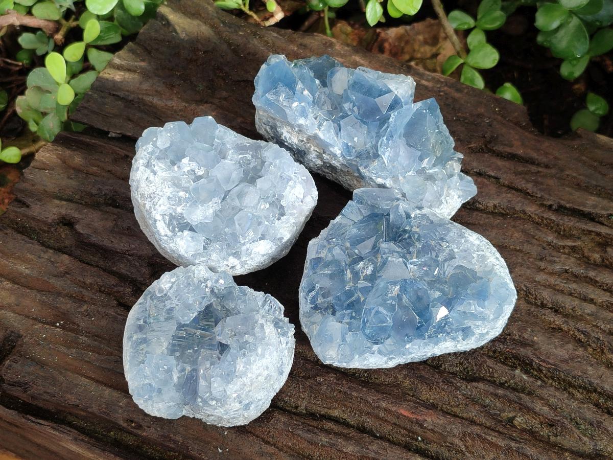 Natural Blue Celestite Specimens x 17 From Sakoany, Madagascar - Toprock Gemstones and Minerals 