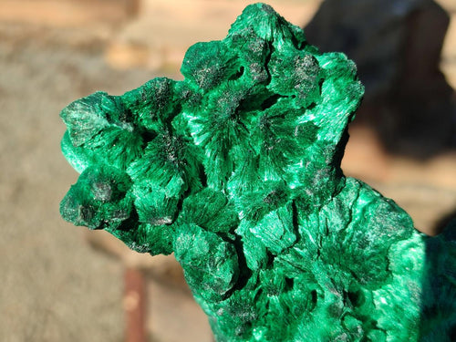 Natural Large Cabinet Silky Malachite Specimens x 2 From Kasompe, Congo - Toprock Gemstones and Minerals 