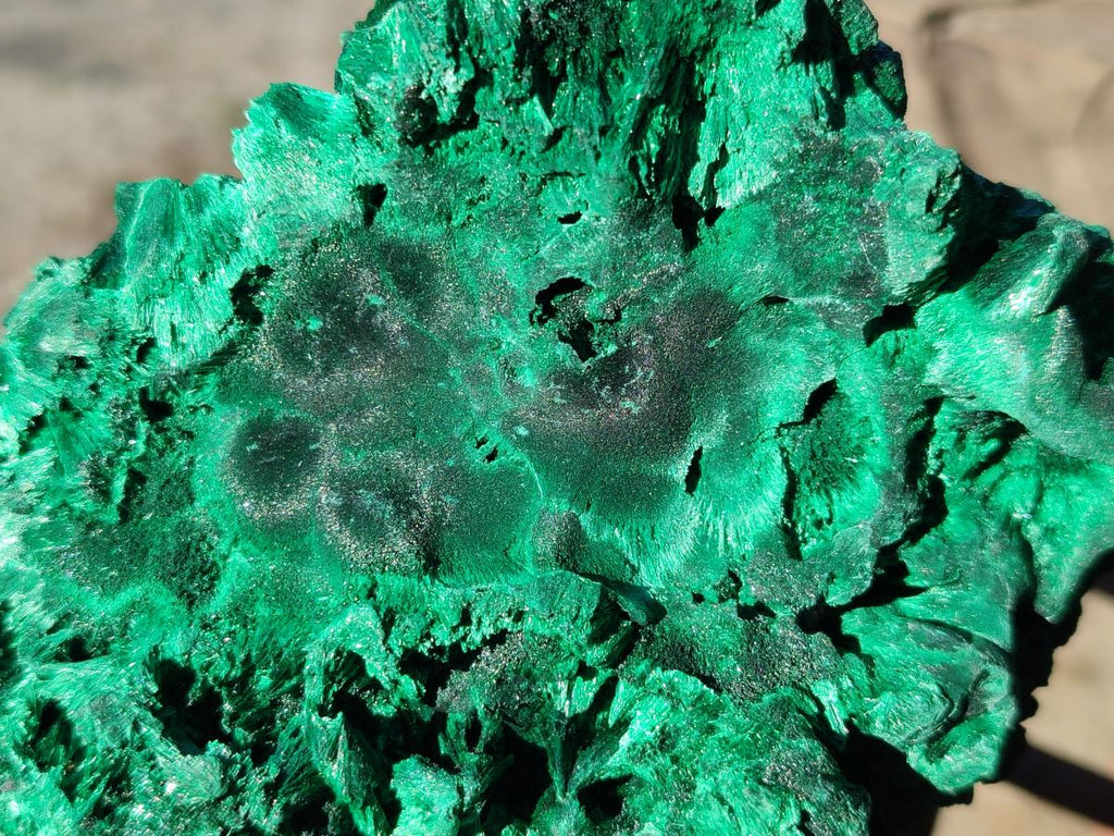 Natural Large Cabinet Silky Malachite Specimens x 2 From Kasompe, Congo - Toprock Gemstones and Minerals 