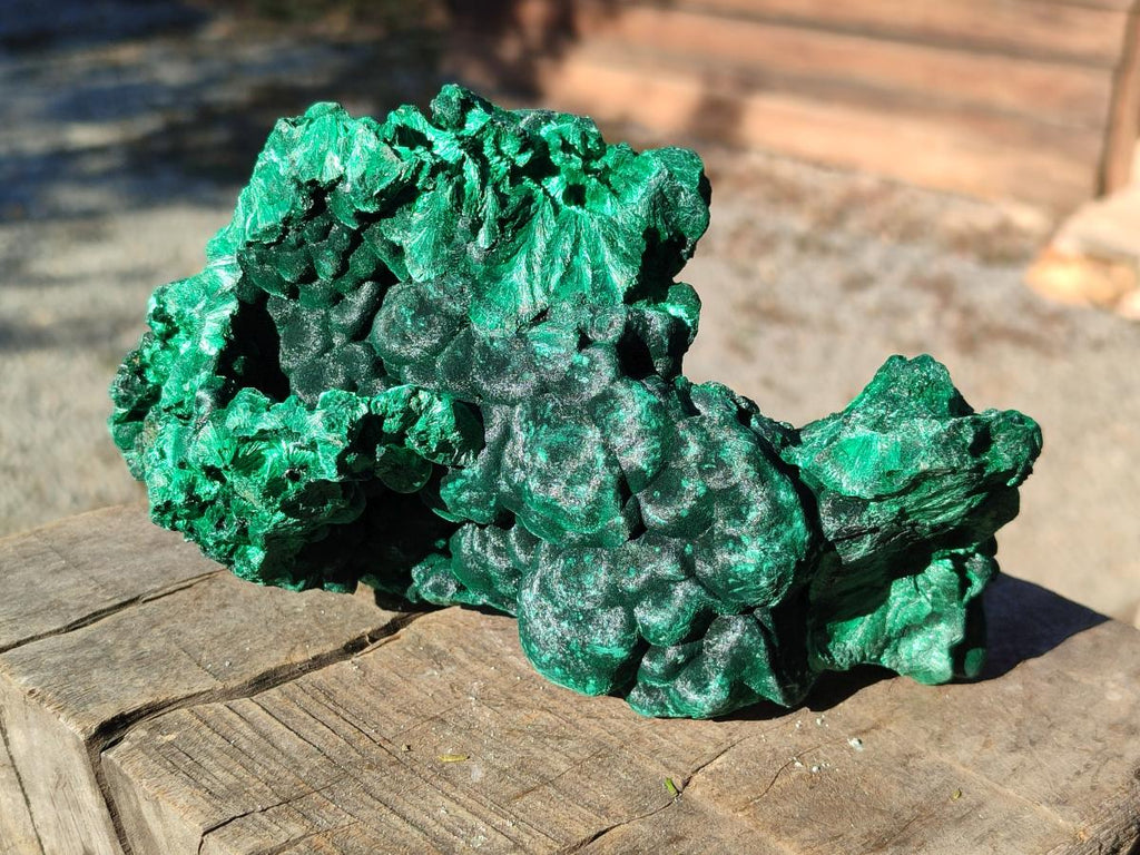 Natural Large Cabinet Silky Malachite Specimens x 2 From Kasompe, Congo - Toprock Gemstones and Minerals 