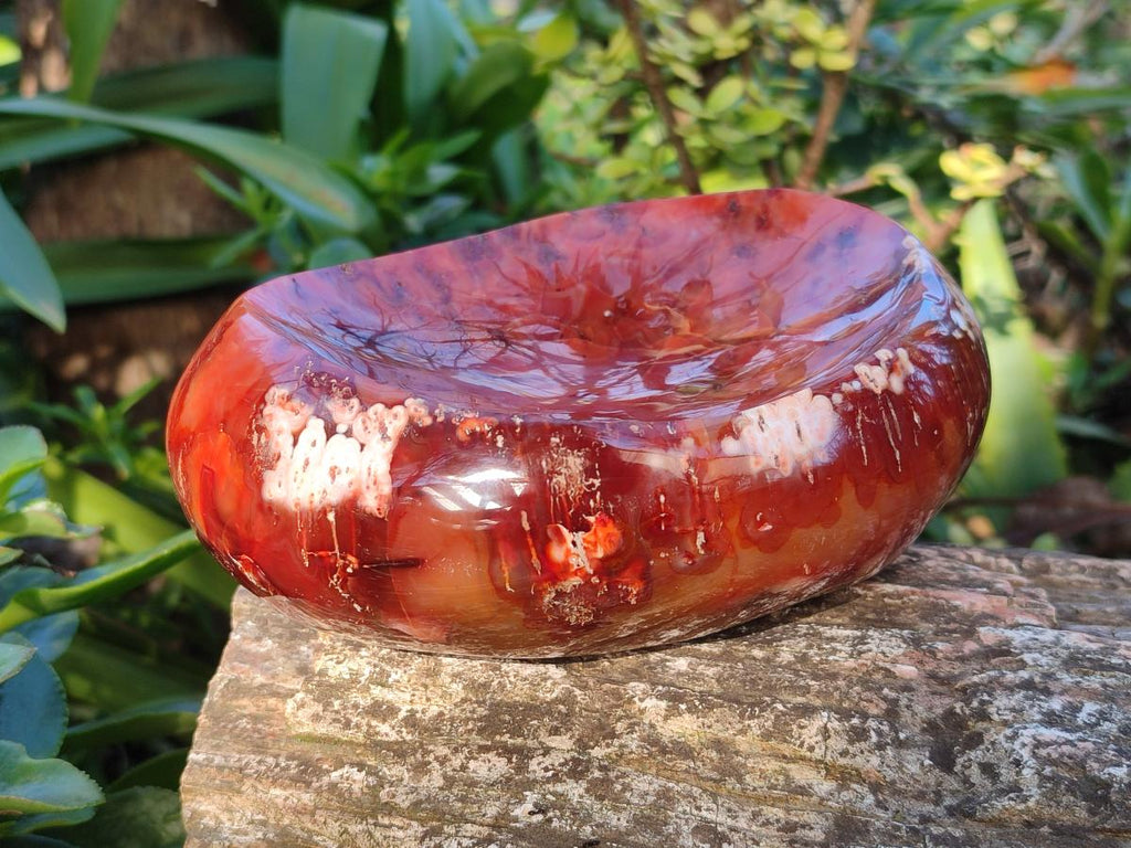 Polished Carnelian Agate Gemstone Bowls x 3 From Madagascar - Toprock Gemstones and Minerals 