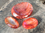 Polished Carnelian Agate Gemstone Bowls x 3 From Madagascar - Toprock Gemstones and Minerals 