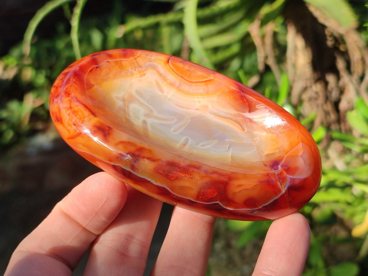 Polished Carnelian Agate Gemstone Bowls x 3 From Madagascar - Toprock Gemstones and Minerals 