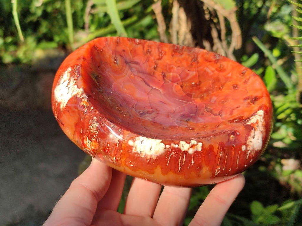 Polished Carnelian Agate Gemstone Bowls x 3 From Madagascar - Toprock Gemstones and Minerals 