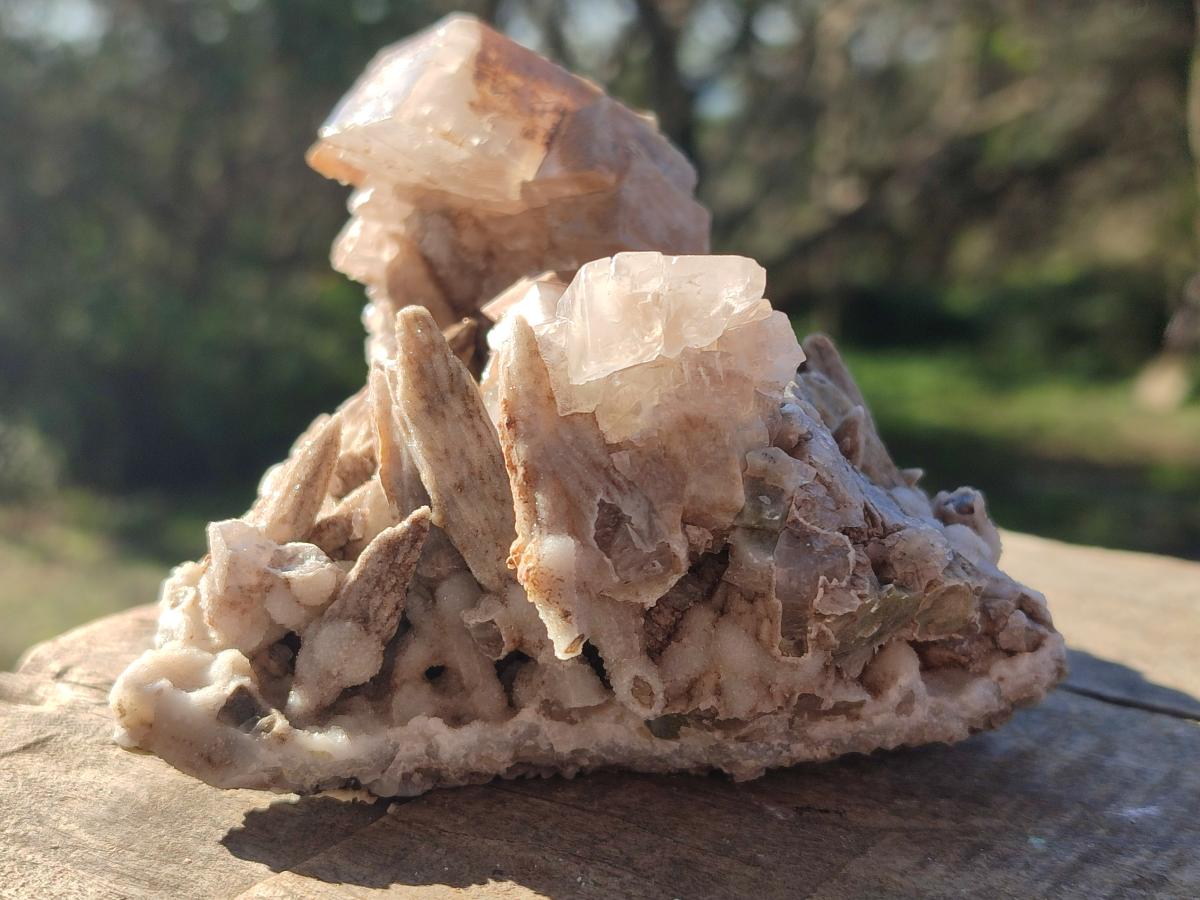 Natural Rhombohedral Calcite Specimens with Aragonite x 3 From Albert's Mountain, Lesotho - Toprock Gemstones and Minerals 