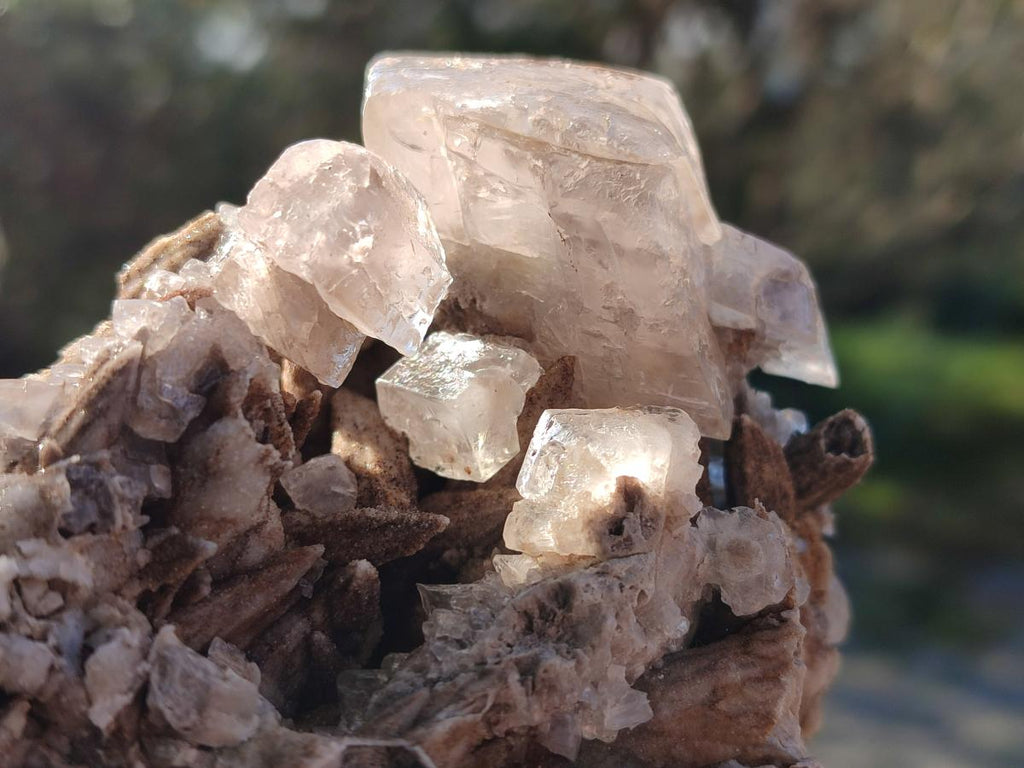 Natural Rhombohedral Calcite Specimens with Aragonite x 3 From Albert's Mountain, Lesotho - Toprock Gemstones and Minerals 