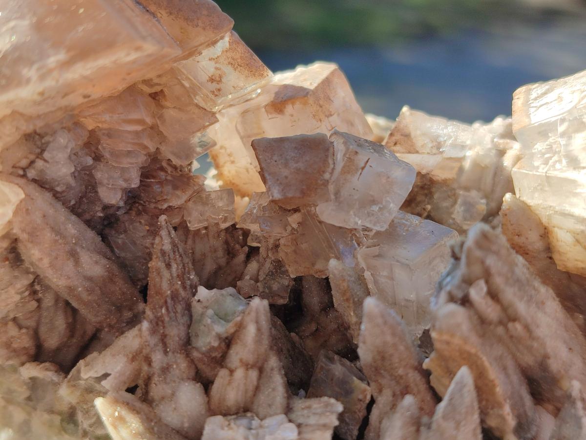 Natural Rhombohedral Calcite Specimens with Aragonite x 3 From Albert's Mountain, Lesotho - Toprock Gemstones and Minerals 