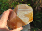 Polished Banded Agate Display Crystals x 2 From Madagascar - Toprock Gemstones and Minerals 
