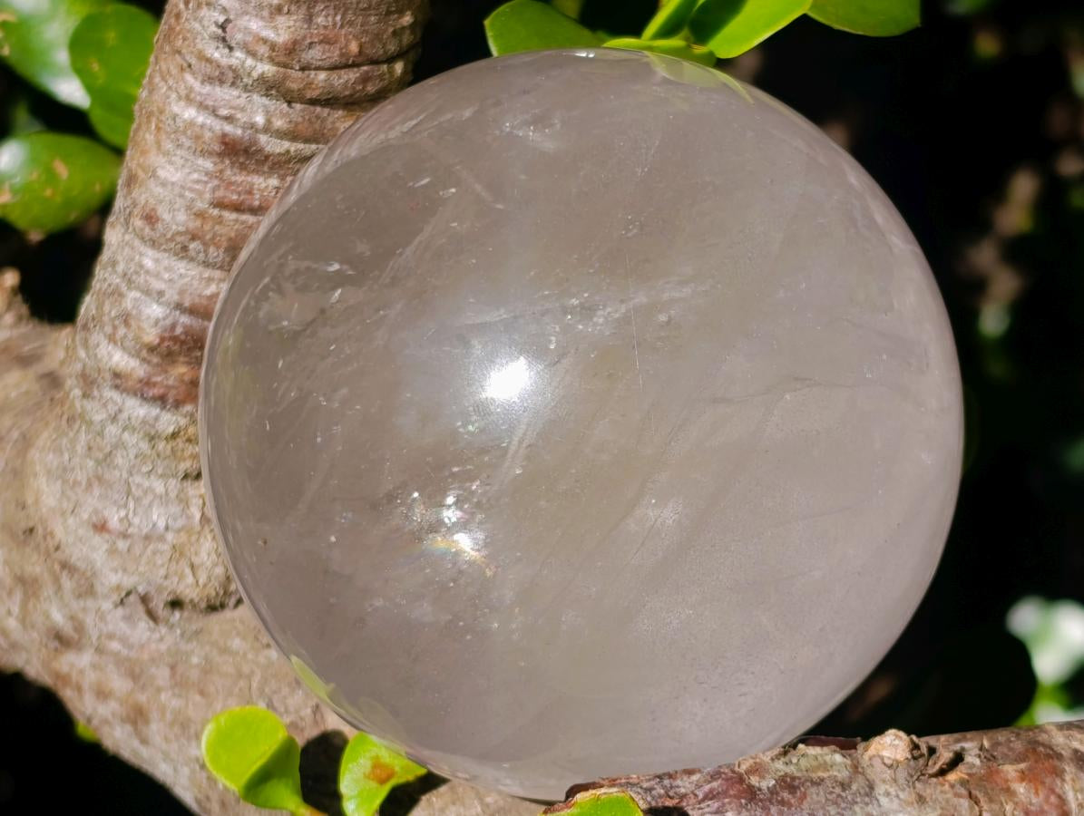 Polished Clear Quartz Crystal Spheres x 2 From Madagascar - Toprock Gemstones and Minerals 