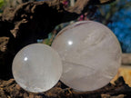 Polished Clear Quartz Crystal Spheres x 2 From Madagascar - Toprock Gemstones and Minerals 