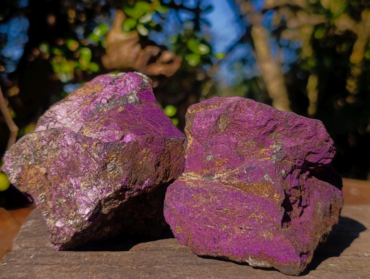 Natural Metallic Cobbed Purpurite Specimens x 6 From Erongo, Namibia - Toprock Gemstones and Minerals 