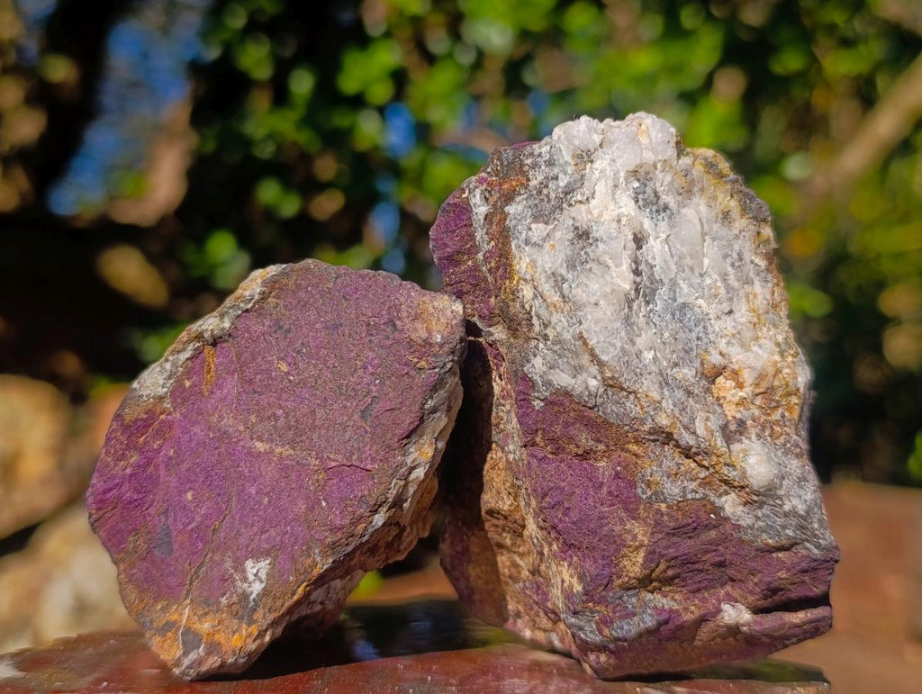Natural Metallic Cobbed Purpurite Specimens x 6 From Erongo, Namibia - Toprock Gemstones and Minerals 